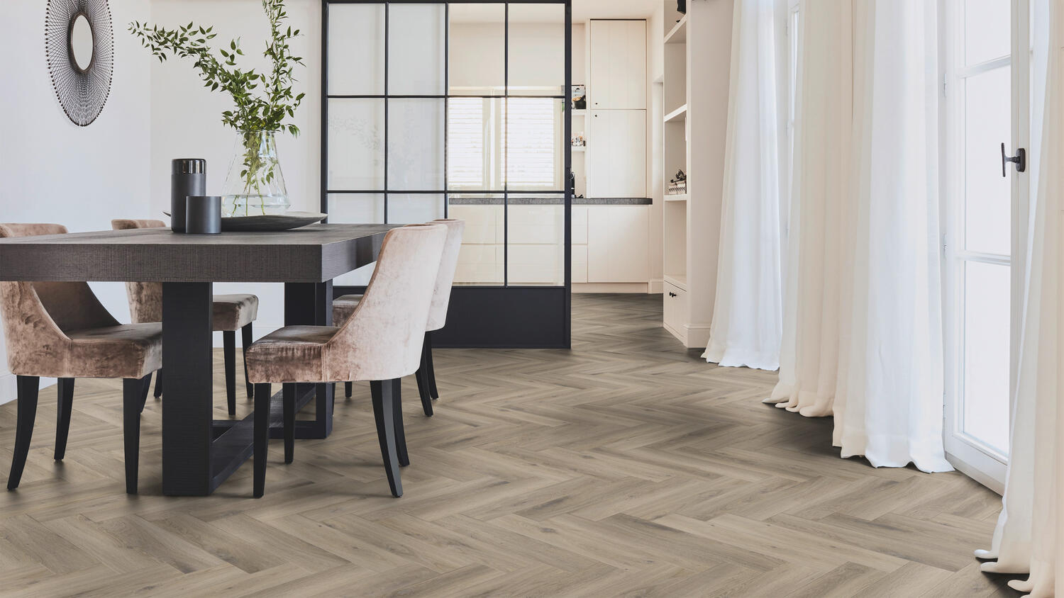 Woodstock Herringbone - Chester Oak Light