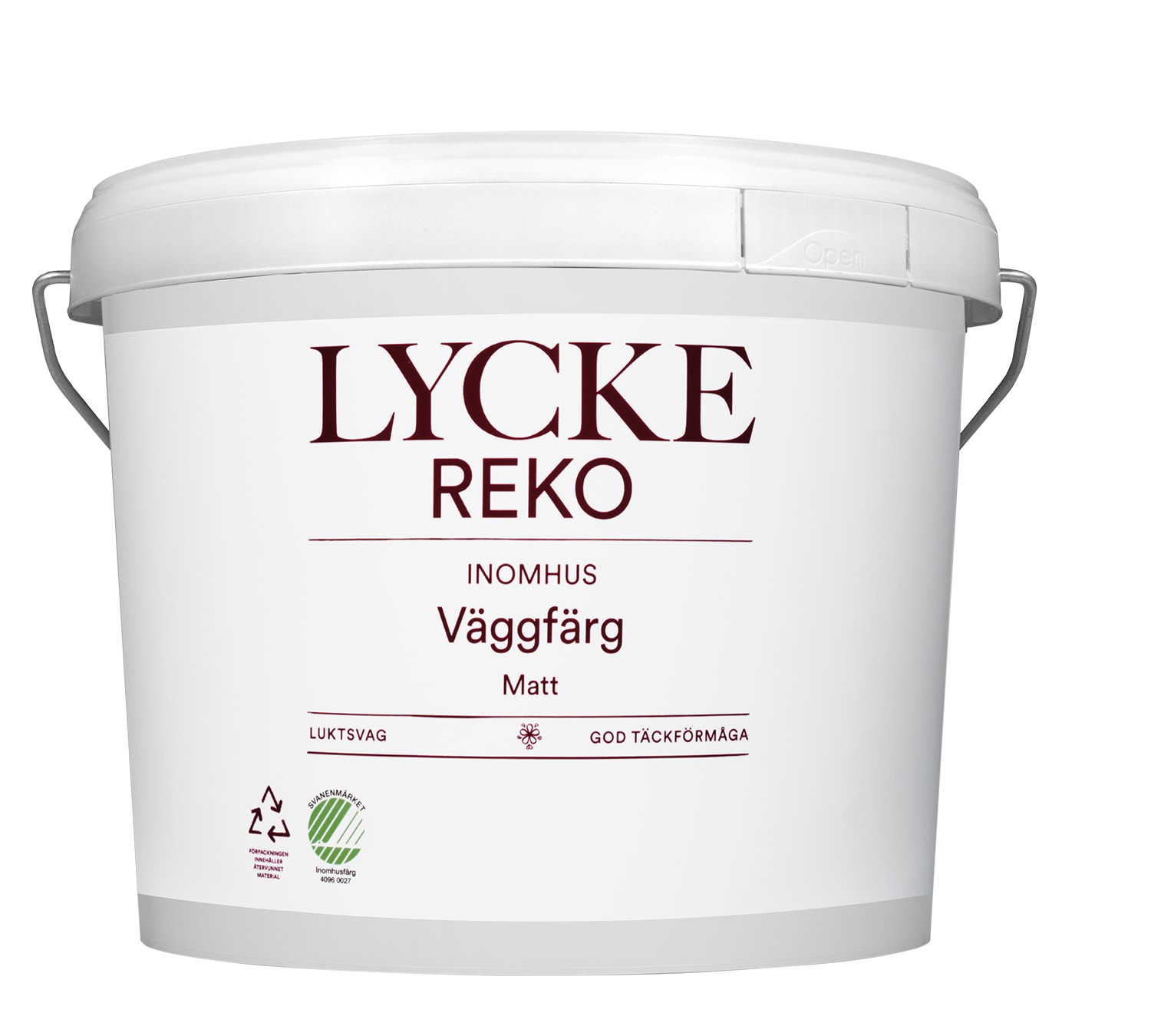 LYCKE REKO VÄGGFÄRG VIT/BAS A 2,7 LITER