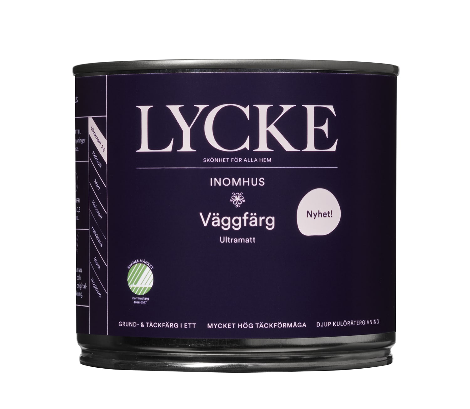 VÄGGFÄRG LYCKE ULTRAMATT VIT/BAS A 0,45L